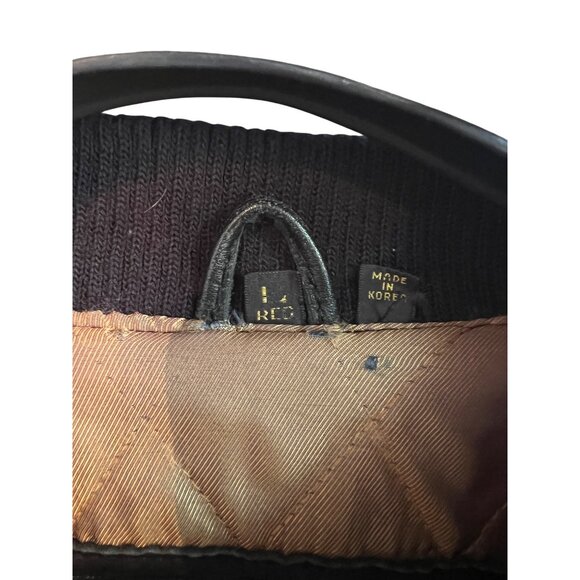 VTG Harley Davidson Black Leather, Nylon Bomber Jacket Men's Size XL Regular Fit - Picture 4 of 10